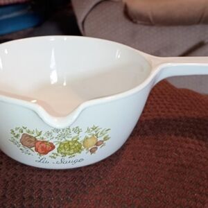 Corningware White Ceramic Dish Bottom with Printed Markings